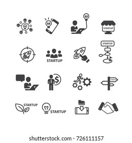 Business and Startup icons set,vector