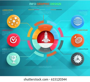 Business startup info graphics design,clean vector