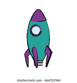 business startup launch concept rocket icon