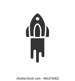 Business Startup Logo Template. Rocket Launch Logotype. Vector