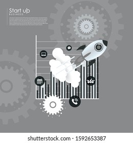 Business startup modern flat design isometric concept.