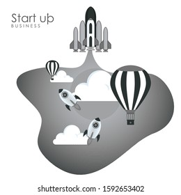 Business startup modern flat design isometric concept.