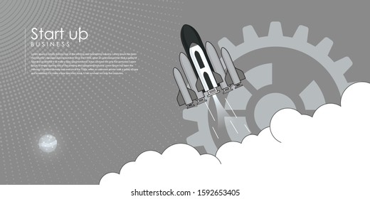 Business startup modern flat design isometric concept.