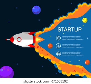 Business startup, new project. Flat design style modern vector illustration.