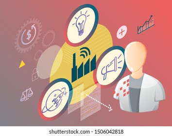 Business Startup Process - Illustration as EPS 10 File