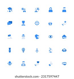 Business Startup related icon set. Pixel Perfect Startup Monochrome Style 2D Icon