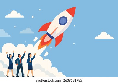 Business Startup Rocket Launch
Team Launching Business Success
Rocket Startup Business Growth
Innovation Business Launch
Teamwork for Startup Success