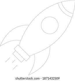 nave de cohetes de inicio de negocios.  Icono de vector 