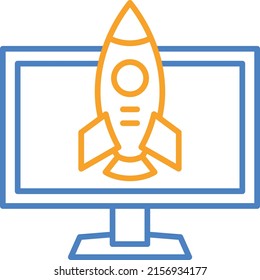 Icono del vector de inicio de negocio. Se puede usar para imprimir, móviles y aplicaciones web.