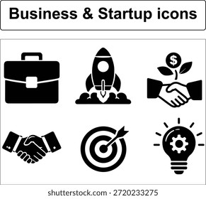 Ilustrador de iconos vectoriales de inicio de negocios