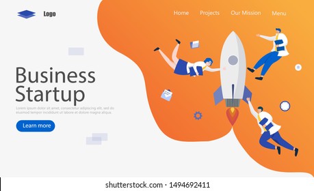 Business Startup Vector Illustration Concept, Suitable for web landing page, ui, mobile app, editorial design, flyer, banner, and other related occasion