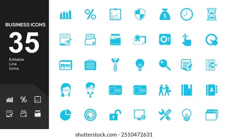 Business startup vector illustration. Flat thin line icon set of financial data technology, success strategy for development of business finance investment, successful project start symbols