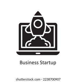 Business Startup Vector Solid Icon Design illustration. Business and Finance Symbol on White background EPS 10 File