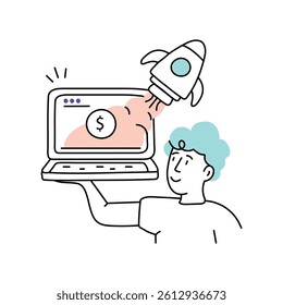 Business startup Vector Style Illustrations 