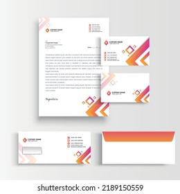 Business Stationary Template Vector, Letterhead, Envelope, Business Card