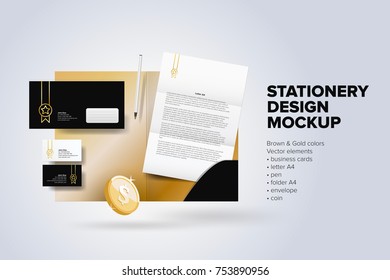 Business stationery corporate design logo mock up