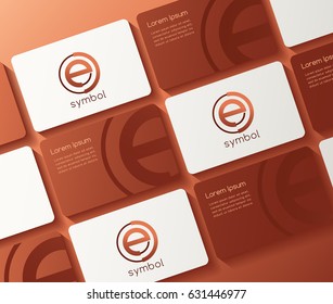 Business Stationery and Corporate Identity Template with Red Elements : Vector Illustration