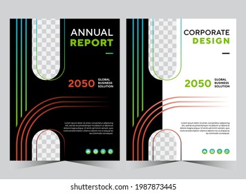 Business stationery cover books design template for corporate