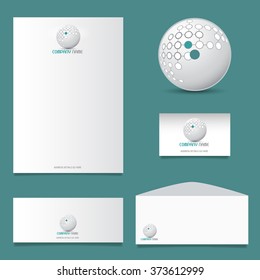 Business stationery design with modern logo