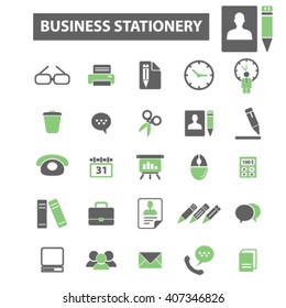 business stationery icons
