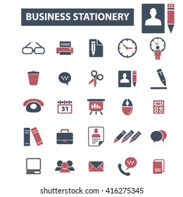 business stationery icons
