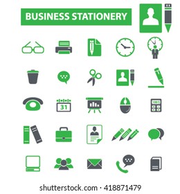 business stationery icons
