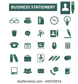 business stationery icons
