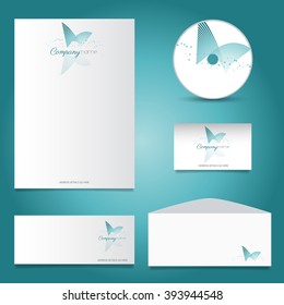 Business stationery set with decorative logo design