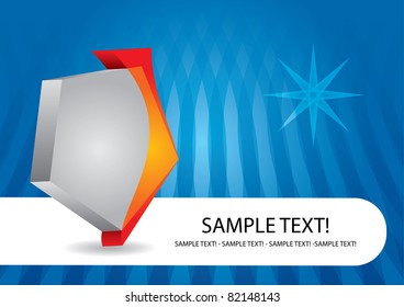 Business stationery template with abstract element and lines