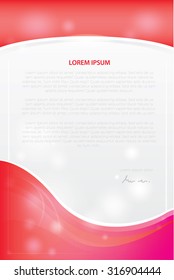 Business stationery templates. Abstract brochure design,pink colour