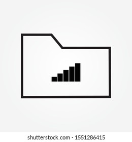 business statistic folder single icon design vector illustration