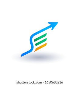Diseño del paquete de logotipos empresariales y estadísticos