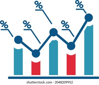 Business statistics, analysis, examination icon vector design 