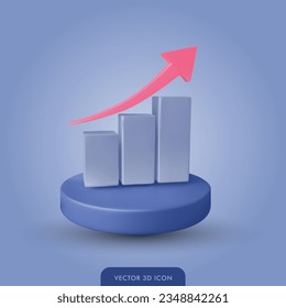 Gráfico 3d de la barra de estadísticas empresariales