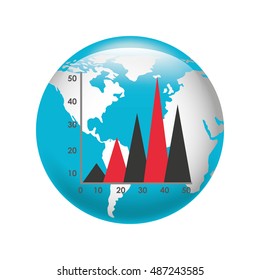 business statistics concept icon vector illustration design
