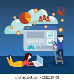 Business statistics design, vector illustration eps 10.