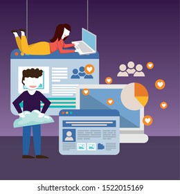 Business statistics design, vector illustration eps 10.