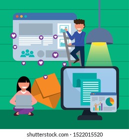 Business statistics design, vector illustration eps 10.