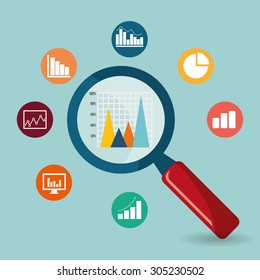 Business statistics design, vector illustration eps 10.