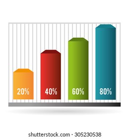 Business statistics design, vector illustration eps 10.