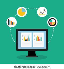 Business statistics design, vector illustration eps 10.