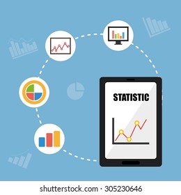 Business statistics design, vector illustration eps 10.