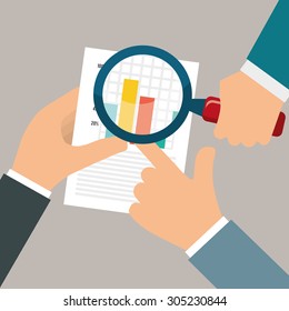 Business statistics design, vector illustration eps 10.