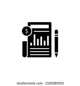 business statistics icon in vector. logotype