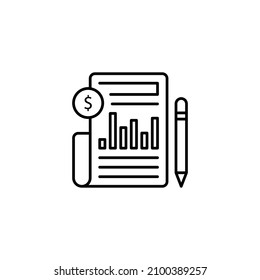 business statistics icon in vector. logotype