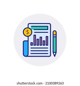 business statistics icon in vector. logotype