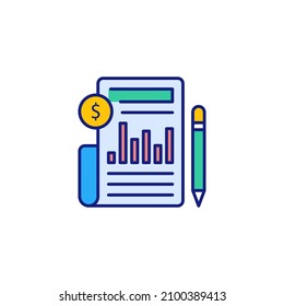 business statistics icon in vector. logotype