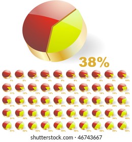 Business statistics vector. Diagram set.