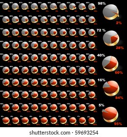 Business statistics vector. Diagram set.