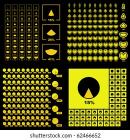 Business statistics vector. Diagram set.